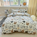 GobekUsa Cartoon Animal Print Bedding Set with Duvet Cover, Sheet & Pillowcases