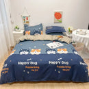 GobekUsa Cartoon Animal Print Bedding Set with Duvet Cover, Sheet & Pillowcases