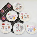 Cartoon animal white snack plate set dining room bone snack plate by Decorbites
