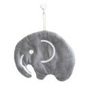 Cartoon animals coral velvet hand towel orange & gray bathroom decor by Decorbites