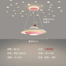 GobekUsa Cartoon Astronaut Chandelier UFO Ceiling Lamp for Kids Girl Boy Bedroom