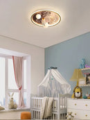 GobekUsa Cartoon Astronaut LED Ceiling Lamp for Kids Room Eye Protection Lighting