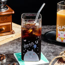 Cartoon bear pattern colorful glass coffee mug dining room tumbler by Decorbites