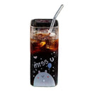 Cartoon bear pattern colorful glass coffee mug dining room tumbler by Decorbites