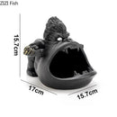 GobekUsa Gorilla Ceramic Ashtray: Cartoon Animal Decor & Gift