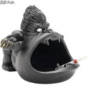 GobekUsa Gorilla Ceramic Ashtray: Cartoon Animal Decor & Gift
