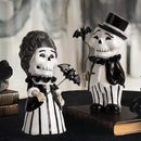 GobekUsa Cartoon Skeleton Gentleman Bat Halloween Statue Home Decor Figurine