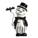 GobekUsa Cartoon Skeleton Gentleman Bat Halloween Statue Home Decor Figurine