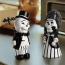 GobekUsa Cartoon Skeleton Gentleman Bat Halloween Statue Home Decor Figurine