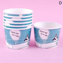 Cartoon blue & white paper cups with lids dining room dessert bowls by Decorbites