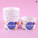 Cartoon blue & white paper cups with lids dining room dessert bowls by Decorbites