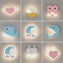 GobekUsa Kids' Room Cartoon Wall Lamp: Cute LED Lighting for Bedroom, Aisle, Bedside