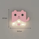 GobekUsa Kids' Room Cartoon Wall Lamp: Cute LED Lighting for Bedroom, Aisle, Bedside