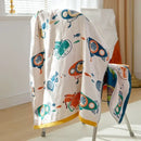 Cartoon cat and dog cotton gauze bath towel for bathroom by Decorbites