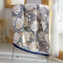 Cartoon cat and dog cotton gauze bath towel for bathroom by Decorbites