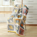 Cartoon cat and rabbit cotton gauze bath towel for bedroom and nursery by Decorbites