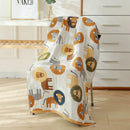 Cartoon cat and rabbit cotton gauze bath towel for bedroom and nursery by Decorbites