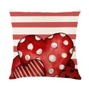 Cartoon cat linen pillowcase red teacup design living room cushion by Decorbites