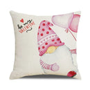 Cartoon cat linen pillowcase red teacup design living room cushion by Decorbites