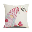 Cartoon cat linen pillowcase red teacup design living room cushion by Decorbites