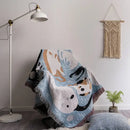 GobekUsa Cartoon Cat Throw Blanket - Double Sided Sofa Towel & Bedspread