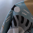 GobekUsa Cartoon Cat Throw Blanket - Double Sided Sofa Towel & Bedspread