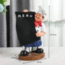 GobekUsa Cartoon Chef Resin Wine Rack Storage Holder Kitchen Home Decor Figure sculptured host rack