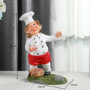 GobekUsa Cartoon Chef Resin Wine Rack Storage Holder Kitchen Home Decor Figure sculptured host rack
