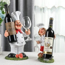 GobekUsa Cartoon Chef Resin Wine Rack Storage Holder Kitchen Home Decor Figure sculptured host rack