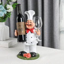 GobekUsa Cartoon Chef Resin Wine Rack Storage Holder Kitchen Home Decor Figure sculptured host rack