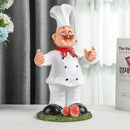 GobekUsa Cartoon Chef Resin Wine Rack Storage Holder Kitchen Home Decor Figure sculptured host rack