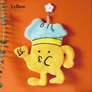 Cartoon chef yellow & red microfiber hand towel kitchen wall hooks by Decorbites