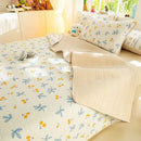GobekUsa Cartoon Print Foldable Bed Cover Set | Cotton Quilted Cushion Mat