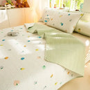 GobekUsa Cartoon Print Foldable Bed Cover Set | Cotton Quilted Cushion Mat