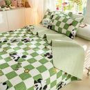 GobekUsa Cartoon Print Foldable Bed Cover Set | Cotton Quilted Cushion Mat