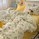 GobekUsa Cartoon Pattern Cotton Fitted Sheet Set – Soft & Cozy Bedding for Adults & Kids