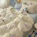 GobekUsa Cartoon Pattern Cotton Fitted Sheet Set – Soft & Cozy Bedding for Adults & Kids