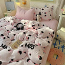 GobekUsa Cartoon Pattern Cotton Fitted Sheet Set – Soft & Cozy Bedding for Adults & Kids