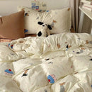 GobekUsa Cartoon Pattern Cotton Fitted Sheet Set – Soft & Cozy Bedding for Adults & Kids