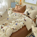 GobekUsa Cartoon Pattern Cotton Fitted Sheet Set – Soft & Cozy Bedding for Adults & Kids