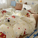 GobekUsa Cartoon Pattern Cotton Fitted Sheet Set – Soft & Cozy Bedding for Adults & Kids