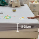 GobekUsa Cartoon Embroidered Fitted Sheet for Single Bed - All-Season Comfort