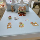 GobekUsa Cartoon Embroidered Fitted Sheet for Single Bed - All-Season Comfort
