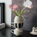 GobekUsa Cartoon Folding Cup Vase Ceramic Flowerpot with Handle - Home Decor & Handicrafts