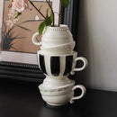 GobekUsa Cartoon Folding Cup Vase Ceramic Flowerpot with Handle - Home Decor & Handicrafts