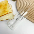 Cartoon glass cup with straw – kitchen marshmallow juice mug by Decorbites