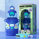 Cartoon green & purple frog stainless steel thermal water bottle kitchen by Decorbites
