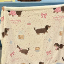 GobekUsa Cartoon Lamb Wool Blanket - Thick, Printed Coral Fleece Sofa Cover