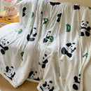 GobekUsa Cartoon Lamb Wool Blanket: Double-Layered, Thick & Warm for Children & Adults