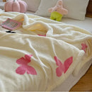 GobekUsa Cartoon Lamb Wool Blanket: Double-Layered, Thick & Warm for Children & Adults